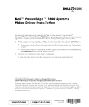 Dell PowerEdge 1400SC Video Driver Installation