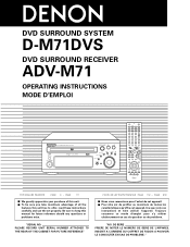 Denon D-M71DVS Owners Manual