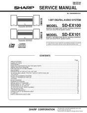 Sharp SD-EX101 Service Manual