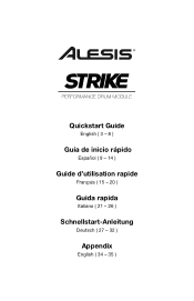 Alesis Strike Pro Kit Quick Start Guide