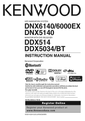 Kenwood DNX6000EX Instruction Manual