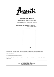 Avanti SHP40-110 Instruction Manual