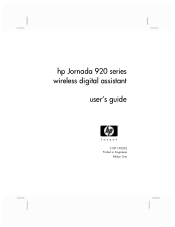 HP Jornada 928 HP Jornada 920 Series Wireless Digital Assistant - (English) User Guide