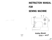 Pfaff hobby 1037 Owner's Manual