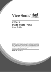 ViewSonic VFD826-70 VFD826-50, VFD826-70 User Guide (English)
