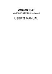 Asus X900-PI4 P4T User Manual