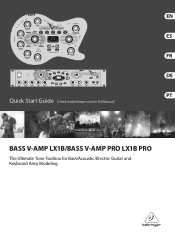 Behringer BASS V-AMP PRO Quick Start Guide