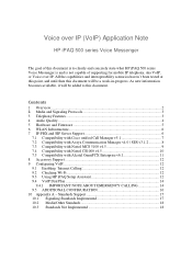 HP iPAQ 512 HP iPAQ 500 series Voice Messenger - Voice over IP (VoIP) Application Note