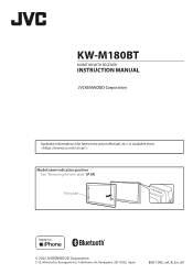 JVC KW-M180BT Instruction Manual