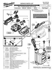 Milwaukee Tool M12 1 Gallon Handheld Sprayer Kit Service Parts List
