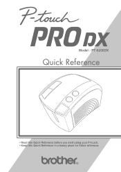 Brother International PT-9200DX Quick Setup Guide - English and Spanish