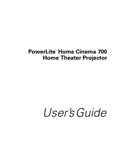 Epson PowerLite Home Cinema 700 User's Guide
