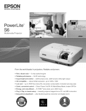 Epson PowerLite S6 Product Brochure