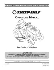 Troy-Bilt Pony Operation Manual