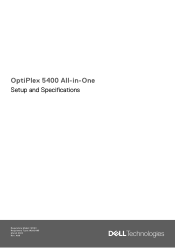 Dell OptiPlex 5400 All-In-One Setup and Specifications