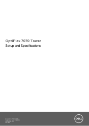 Dell OptiPlex 7070 Tower Setup and Specifications