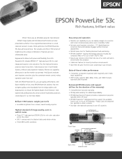 Epson PowerLite 53c Product Brochure