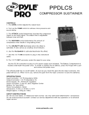 Pyle PPDLCS PPDLCS Manual 1