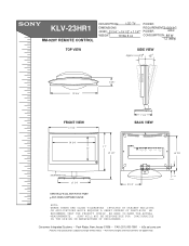 Sony KLV-23HR1 Dimensions Diagrams