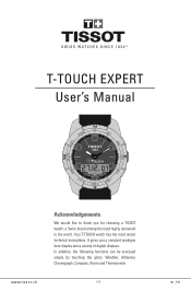 Tissot T-TOUCH EXPERT DRAGON 2012 User Manual
