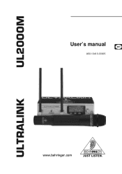 Behringer ULTRALINK UL2000M Manual