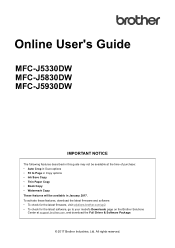 Brother International MFC-J5930DW Online Users Guide HTML