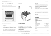 Fisher and Paykel OR36SCG6W1 Quick Reference guide