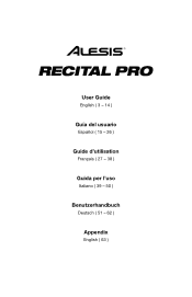 Alesis Recital Pro User Guide
