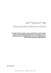 Dell OptiPlex 360 Setup and Quick Reference Guide