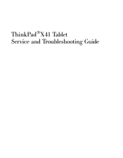 Lenovo ThinkPad X41 Service Guide