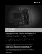 Sony PDW700 Product Brochure (HDCA-702 MPEG TS Adaptor)