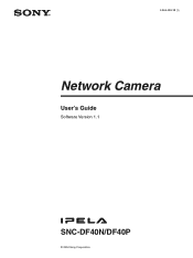 Sony SNC-DF40N User Guide