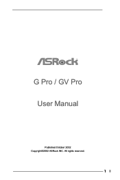 ASRock G PRO User Manual