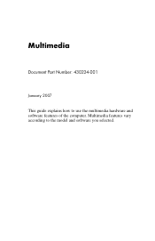 HP nx6310 Multimedia - Windows Vista