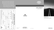 2011 Toyota 4Runner Warranty, Maitenance, Services Guide