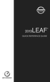 2013 Nissan Leaf Quick Reference Guide