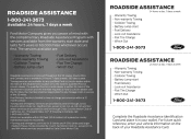 2014 Ford Mustang Roadside Assistance Card Printing 2