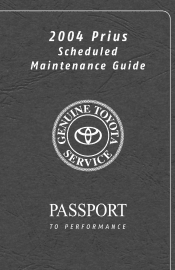 2004 Toyota Prius Warranty, Maitenance, Services Guide