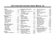 2012 Chevrolet Colorado Owner's Manual