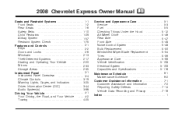 2008 Chevrolet Express Van Owner's Manual