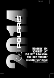 2014 Polaris 550 Indy Voyager Owners Manual