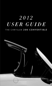 2012 Chrysler 200 User Guide Convertible