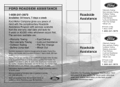 2008 Ford Escape Roadside Assistance Card 1st Printing