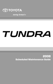 2008 Toyota Tundra Warranty, Maitenance, Services Guide