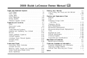 2009 Buick LaCrosse Owner's Manual