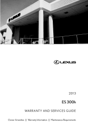 2013 Lexus ES 300 Warranty and Services Guide