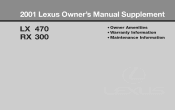 2001 Lexus LX 470 User Guide 1