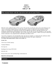 2001 Volvo S40 Owner's Manual
