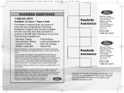 2010 Ford Edge Roadside Assistance Card 1st Printing