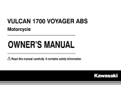 2015 Kawasaki Vulcan 1700 Voyager ABS Owners Manual